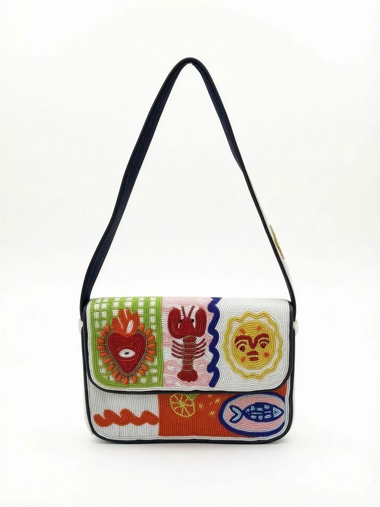 SUMMER SUN BEADED SHOULDER BAG