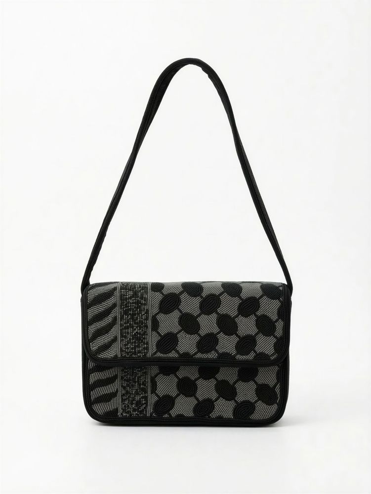  KUFFIAH SILVER BEADED SHOULDER BAG